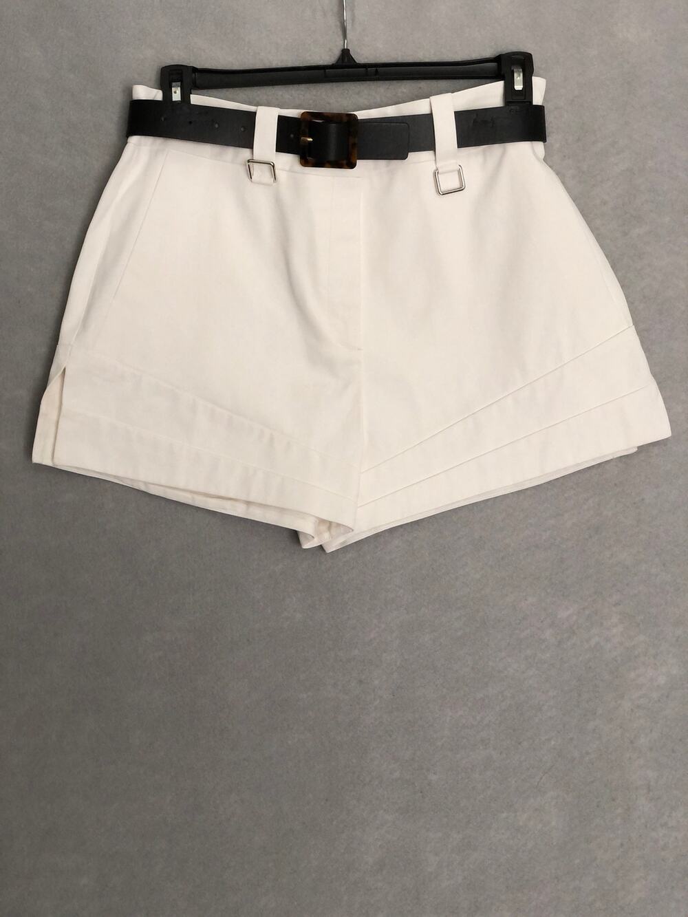 IRO Paris Bira Flat Front Shorts in Off-White Women's Size 44 (US Large) NEW